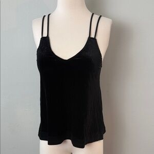 SNAP Black Velvet Double Women's Tank Top ~ Small
